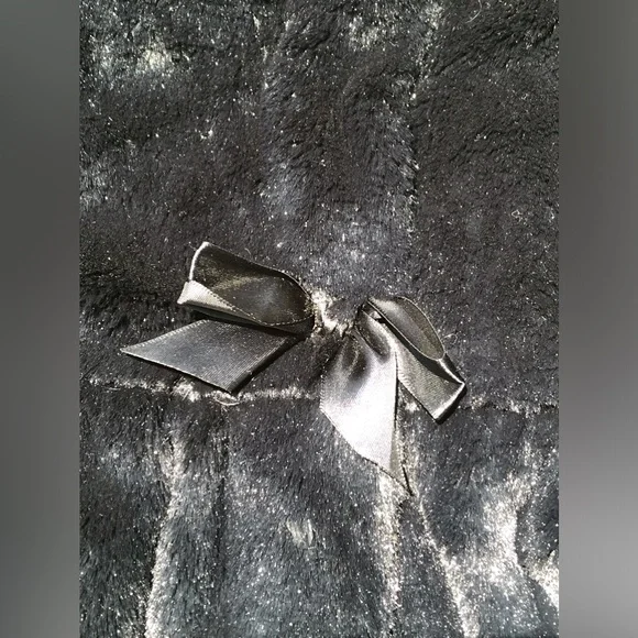 BON BEBE Black Faux Fur Winter Coat - Picture 2 of 5